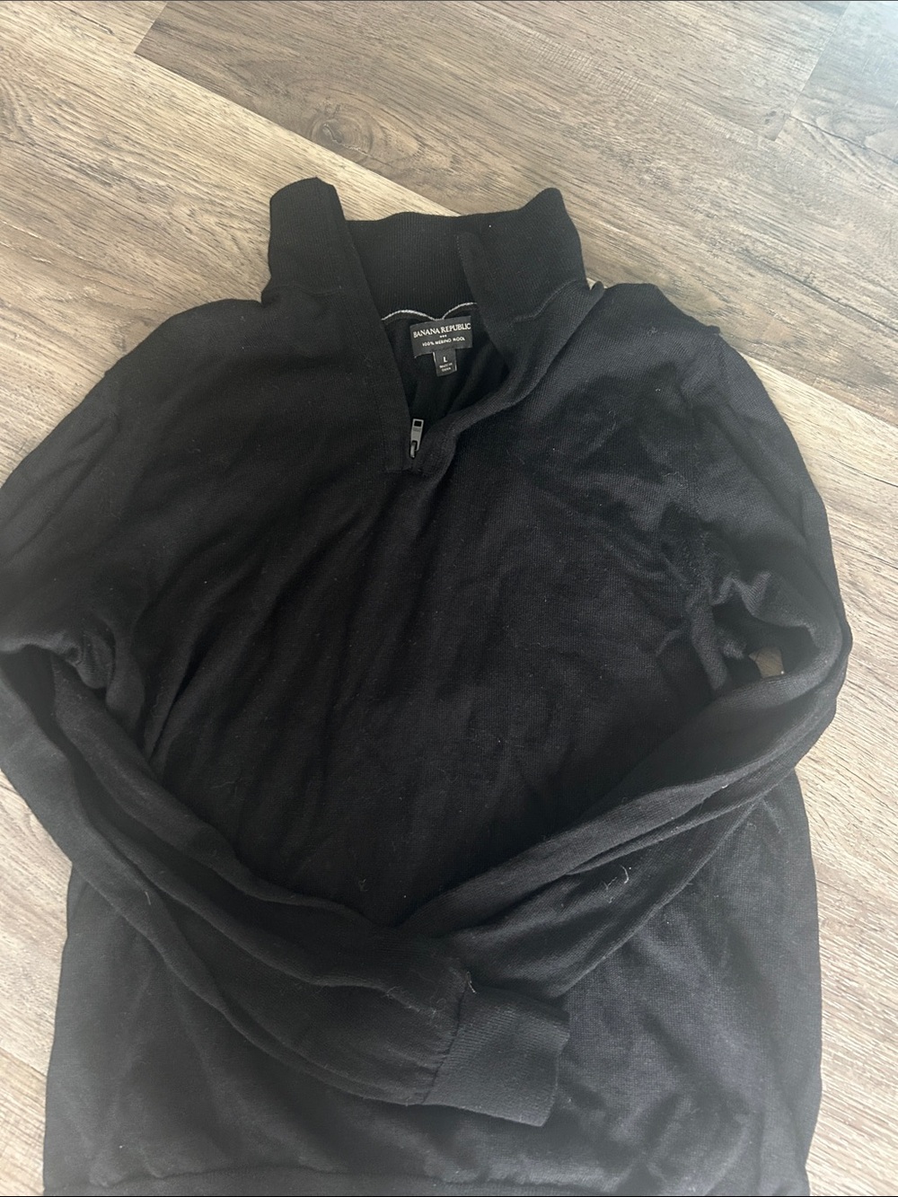 Banana Republic Men's Black Half-Zip Sweater